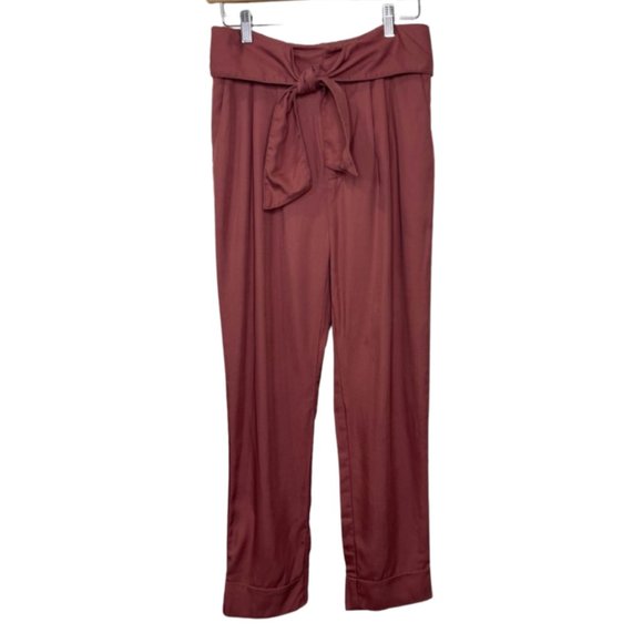 CARTONNIER BY ANTHROPOLOGIE | Dusty Rose Kingsley Belted Pants | Size 4 - Picture 2 of 11